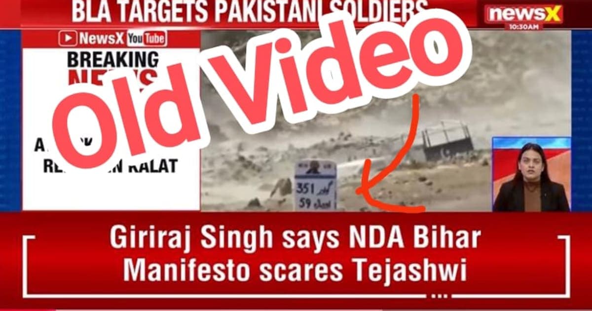 Fact Check: Indian Channel News X uses old video to claim a recent incident in Kalat, Balochistan.